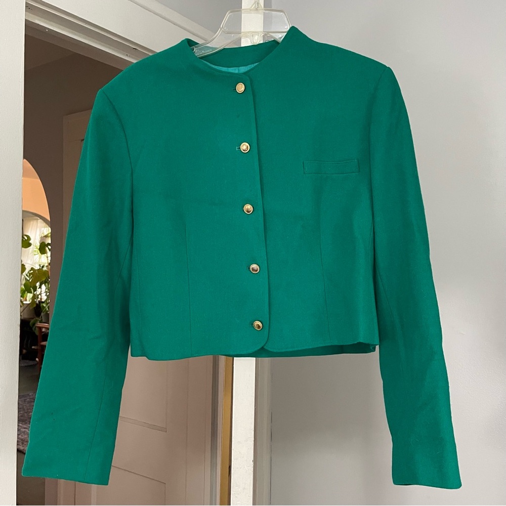 Vintage Emerald Green Pendleton Short Jacket